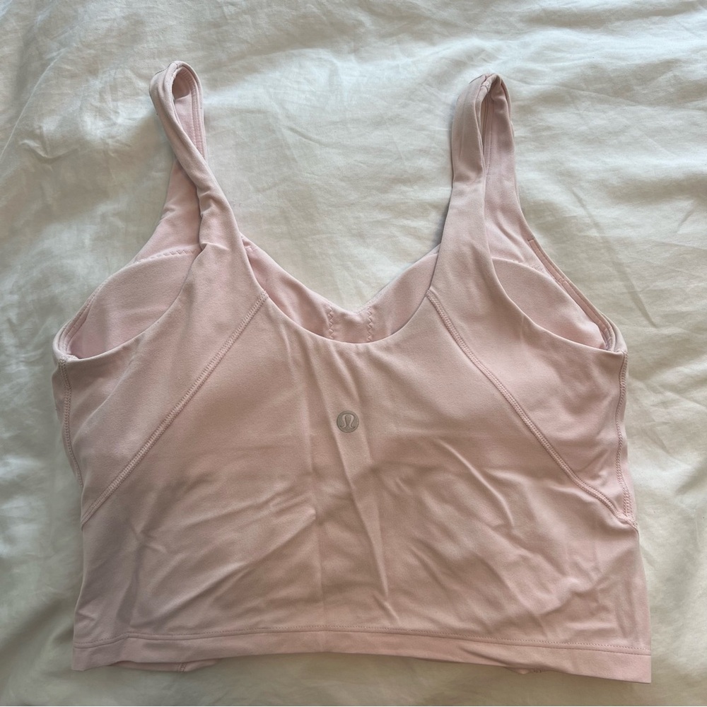 Lululemon Athletica Pink Sleeveless Fitted Crop Tank Top